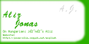 aliz jonas business card